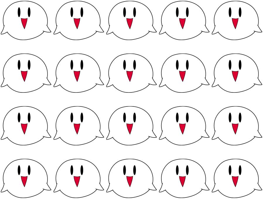 Photoshopパターンの定義6まるいこちゃん敷き詰め