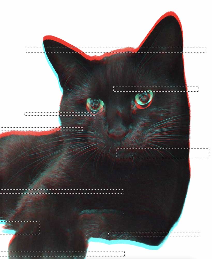 Photoshopグリッチノイズ長方形ツール1