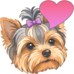 可愛いヨークシャーテリア"キーク"の絵文字